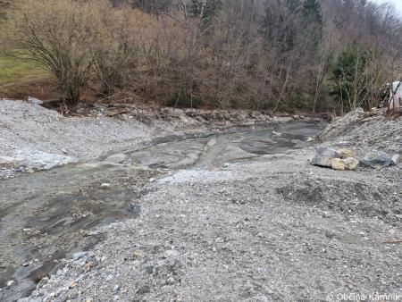 Sanacijska obnova vodotokov in hudournikov po poplavah na Klemenčevem (1)